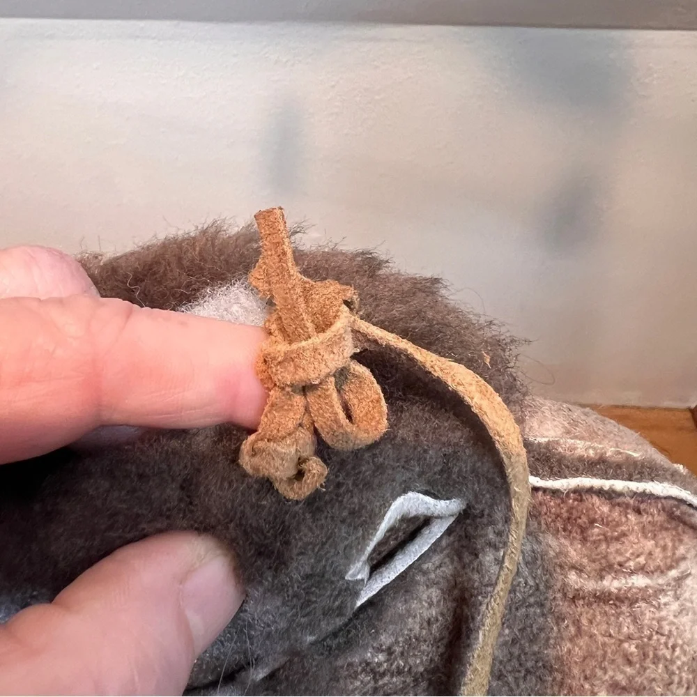 STORKENBIRK Leather Handmade Baby Booties. Shearling lined. Made in USA